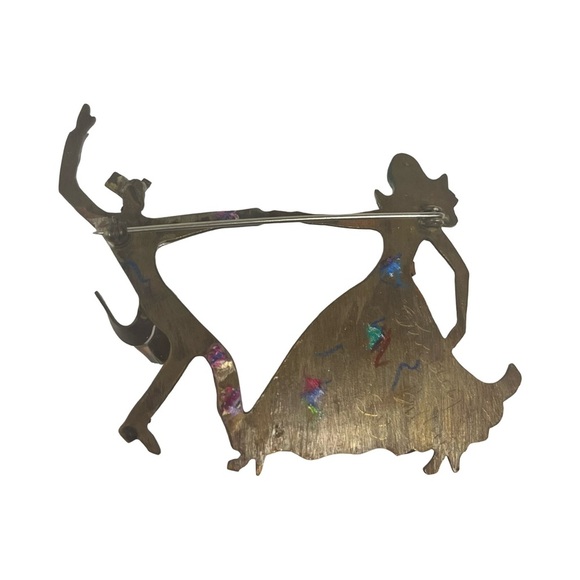 Vintage Artisan Sterling “Strictly Ballroom” Brooch- Signed - Picture 6 of 8